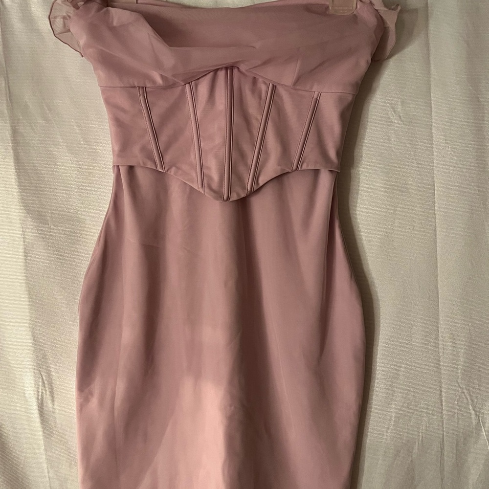 Elegant Pink Off-Shoulder Dress
